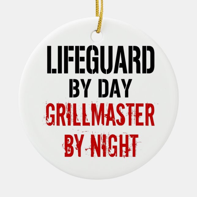 Lifeguard Grillmaster Julgransprydnad Keramik (Framsidan)