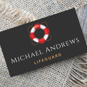 Lifeguard Life Preserver Ring enkel minimal Visitkort