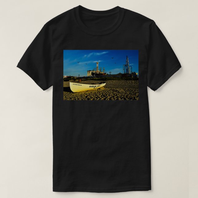 Lifeguard LIfeboat Ocean City New jersey T Shirt (Design framsida)