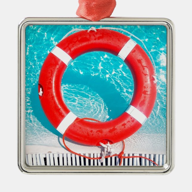 Lifeguard Lifesaver Julgransprydnad Metall (Framsidan)