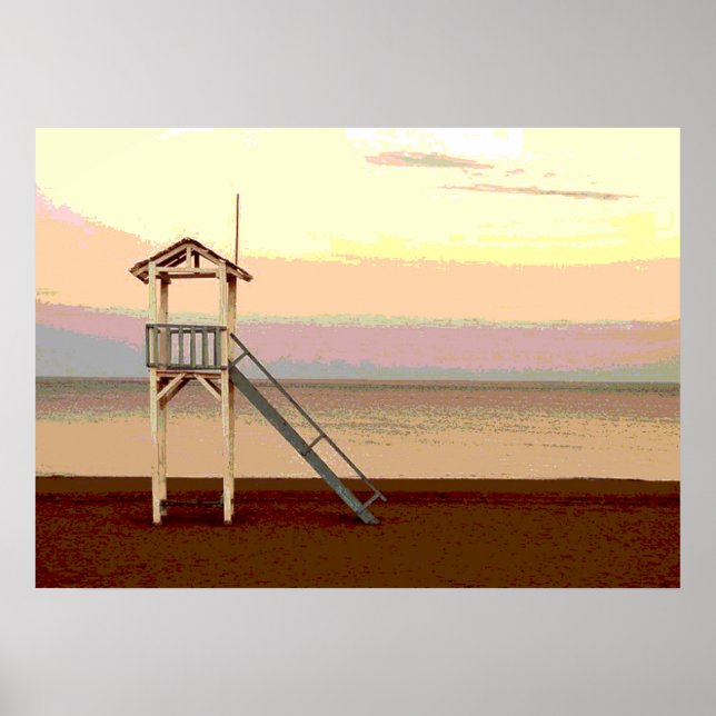 Lifeguard on Beach Poster (Framsidan)