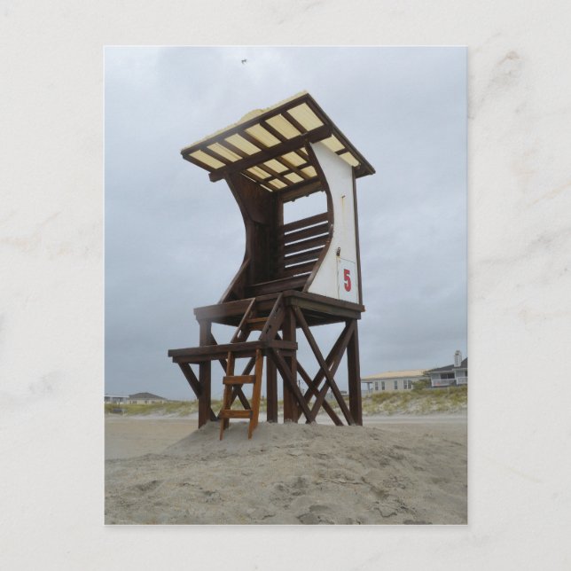 Lifeguard stand Wrights tsville Beach Vykort (Framsida)