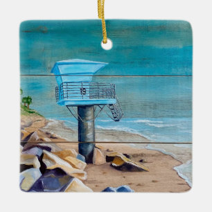 Lifeguard Torn 19 Rocky Beach Julgransprydnad Keramik