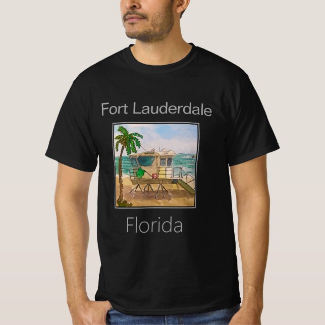 Lifeguard Torn, Fort Lauderdale, Florida T Shirt (Framsida)