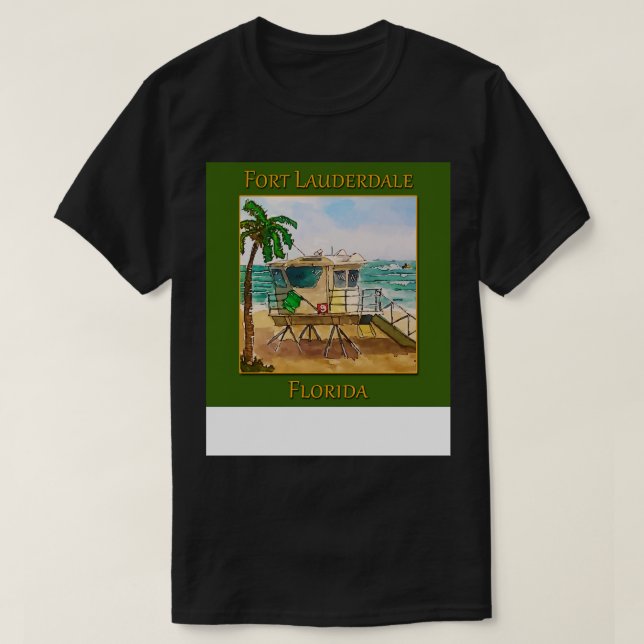 Lifeguard torn i Fort Lauderdale Florida TShirt T Shirt (Design framsida)