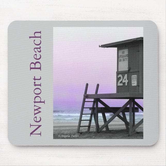 Lifeguard Torn Newport Beach Mousepad Musmatta (Framsidan)