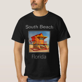Lifeguard Torn, Red & Orange, South Beach Florida T Shirt