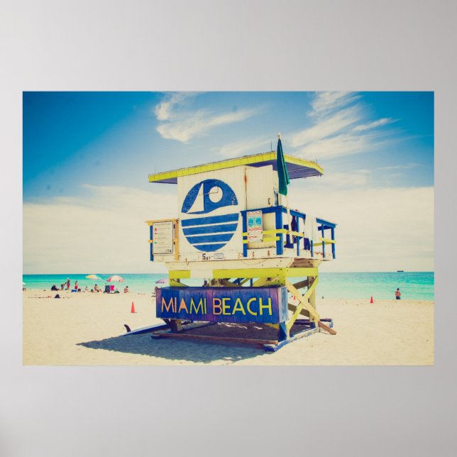 Lifeguard Torn | South Beach, Miami, Fl Poster (Framsidan)