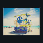 Lifeguard Torn | South Beach, Miami, Fl Vykort<br><div class="desc">Lifeguard torn,  South Beach,  Miami,  Florida,  USA</div>