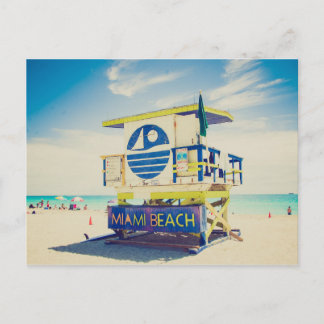 Lifeguard Torn | South Beach, Miami, Fl Vykort