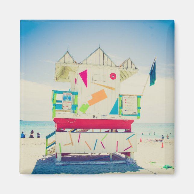 Lifeguard Torn | South Beach, Miami Magnet (Framsidan)