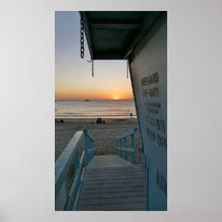 Lifeguard Torn vid Sunset Poster