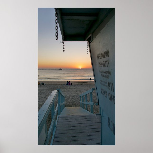 Lifeguard Torn vid Sunset Poster (Framsidan)