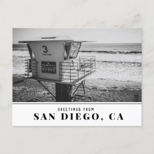 Lifeguard Torn vid Torrey Gräs Beach San Diego Vykort