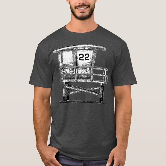 Lifeguard tower 22 Premium T Shirt (Framsida)