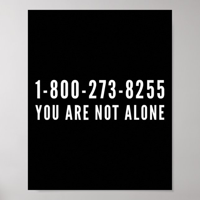 Lifeline 1-800-273-8255 Suicide Prevention Help Li Poster (Framsidan)