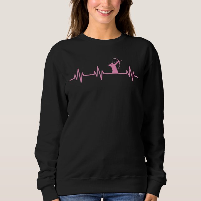 Lifeline Heartslag Heart Kärlek Hjort Anka Elk Bow T Shirt (Framsida)
