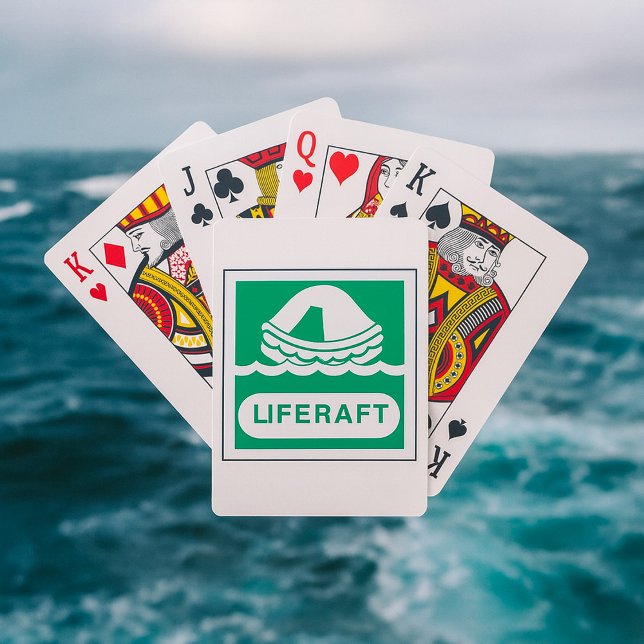 Liferaft Sign Playing Cards Casinokort (Skapare uppladdad)