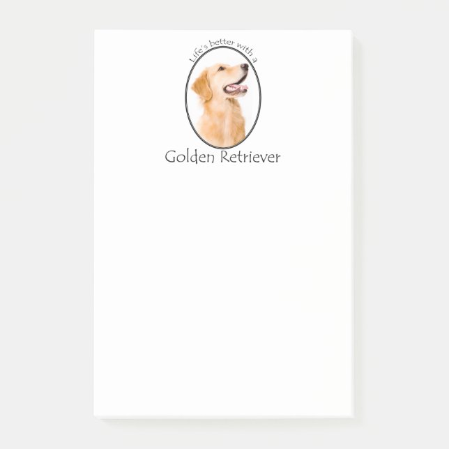 Lifes Better Golden Post-it Notes (Framsida)