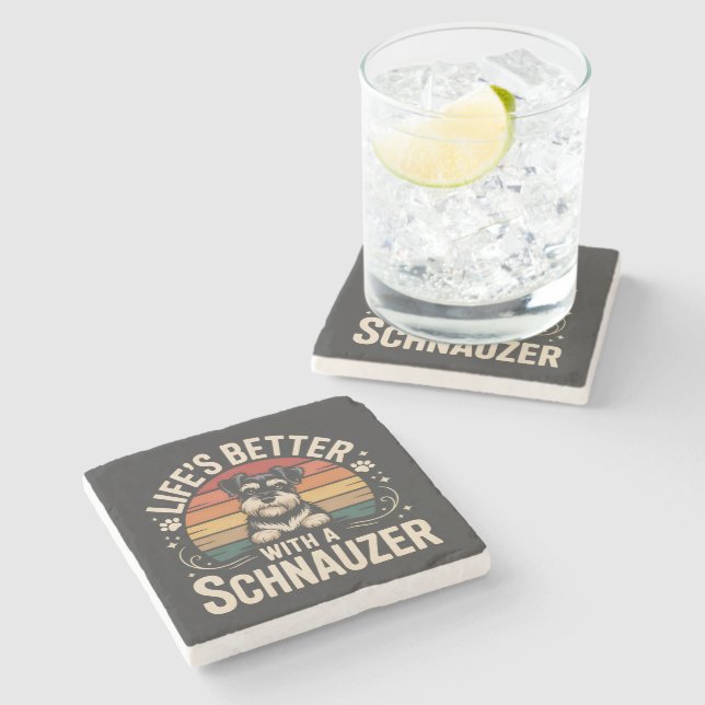 Life's Better With A Schnauzer Stenunderlägg (Sidan)