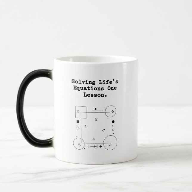 Life's Equations Solver | Daily Lesson Wisdom Magisk Mugg (Vänster)