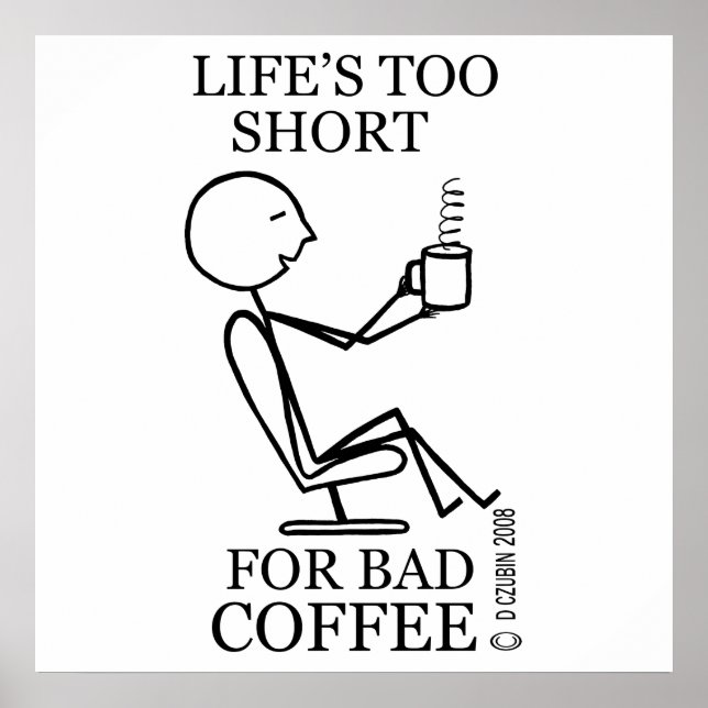 Lifes for Kort for Bad Coffee 52X52 Poster (Framsidan)