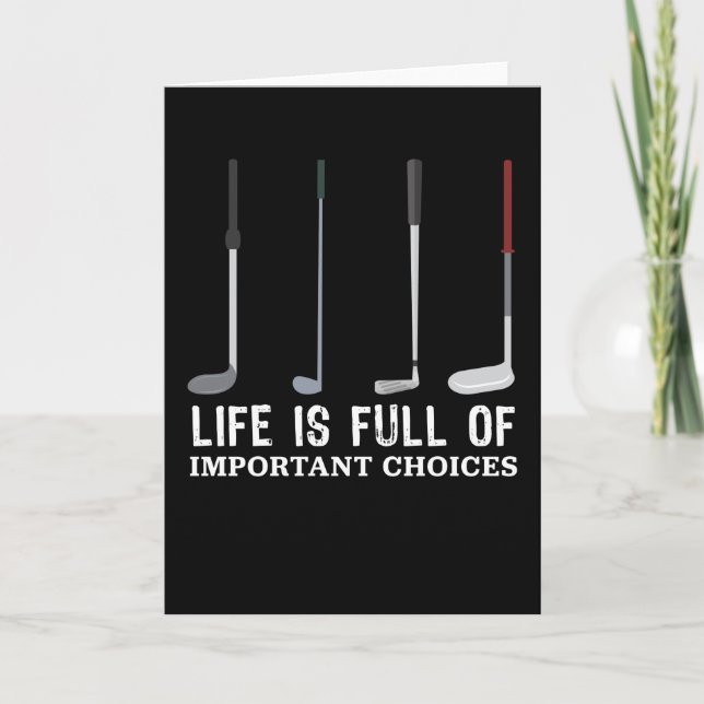 Lifes fullt Viktiga alternativ Golf Gift Kort (Framsida)