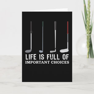 Lifes fullt Viktiga alternativ Golf Gift Kort