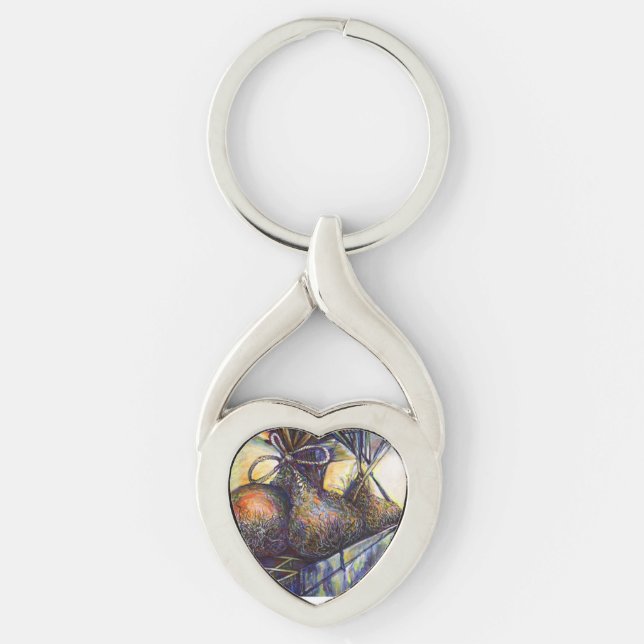 Life's Hurling Destiny Twisted Heart Silverfärgad Nyckelring (Framsidan)