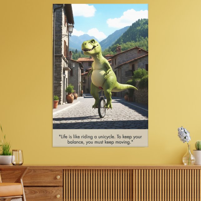 'Life's like riding a bicycle' motivational canvas (Insitu (Vardagsrum))