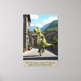 'Life's Like Riding a Bicycle' Motivational Quote Canvastryck