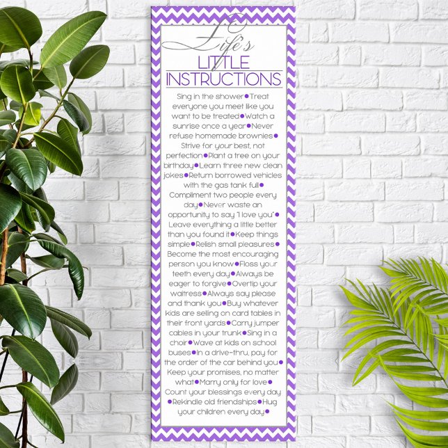 Lifes lilla instruktioner Ljusets Lila Poster (Skapare uppladdad)