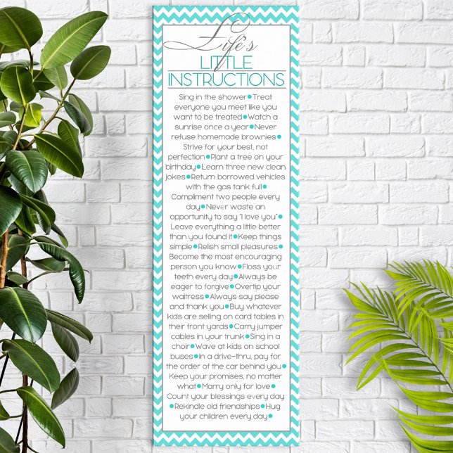 Lifes Little Instructions (aqua) Poster (Skapare uppladdad)