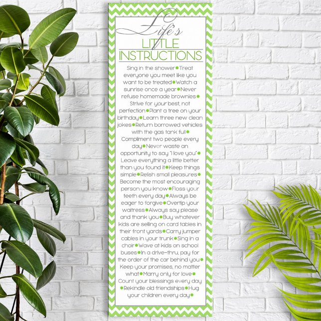Life's Little Instructions Lime Green Poster (Skapare uppladdad)