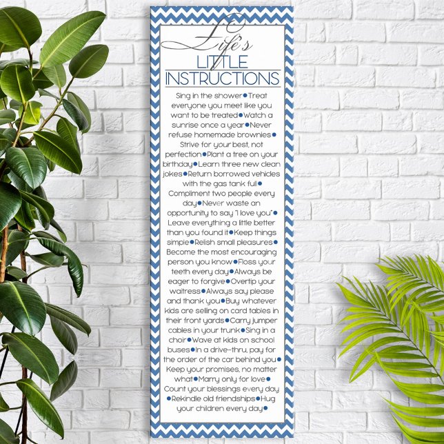 Life's Little Instructions Navy Blue Poster (Skapare uppladdad)