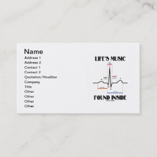 Life's Music Found Inside (ECG/EKG-pulsslag) Visitkort