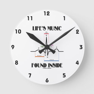 Life's Music hittade ECG/EKG Heartslag inuti Rund Klocka