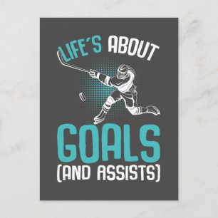 Life's Om mål Hockey Player Ice Hockey Youth Vykort