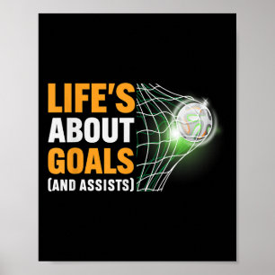 Lifes om mål och det är roligt att säga citat Socc Poster