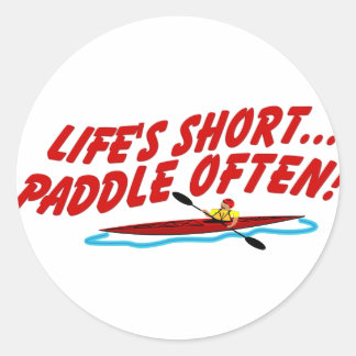 Lifes Paddle oftaShort Runt Klistermärke
