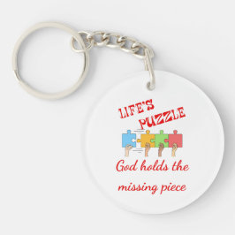Life's Puzzle: Guiding Biet Keychain