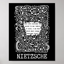 Lifes SECRET citat av Nietzsche Poster