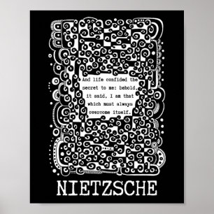 Lifes SECRET citat av Nietzsche Poster