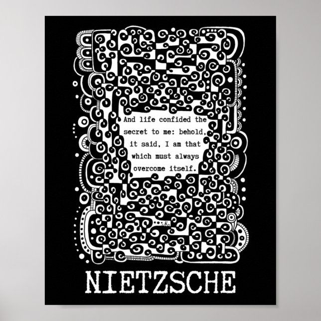 Lifes SECRET citat av Nietzsche Poster (Framsidan)
