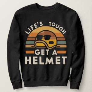 Lifes Tuff Skaffa en Helmet Man Funny Vintage T Shirt