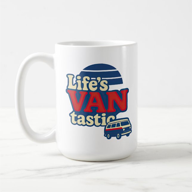 Life's VANtastic Red Cream Blue Edition Kaffemugg (Vänster)