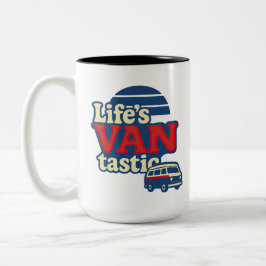 Life's VANtastic Red Cream Blue Edition Två-Tonad Mugg