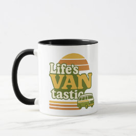 Life's VANtastic Retro 70s Van Graphic Mugg