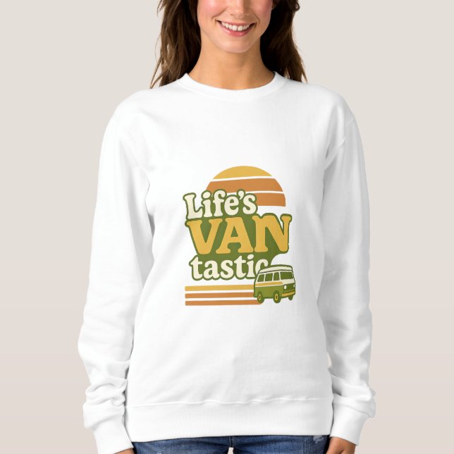 Life's VANtastic Retro 70s Van Graphic T Shirt (Framsida)
