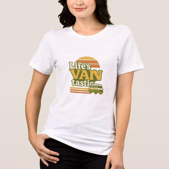 Life's VANtastic Retro 70s Van Graphic T Shirt (Framsida)
